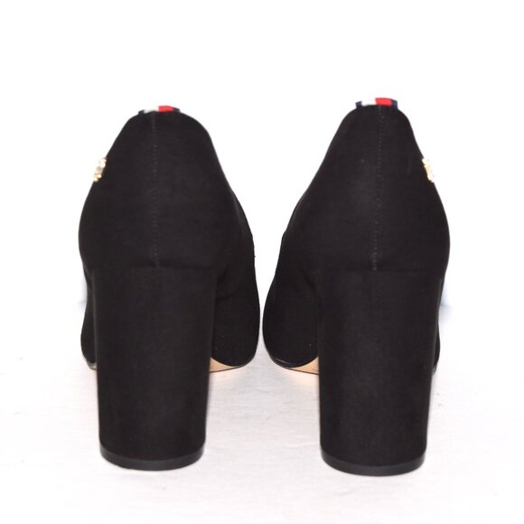 TOMMY HILFIGER Abilene Black Faux Suede Pointed Toe Heels Pumps Size 8.5 - Picture 6 of 11